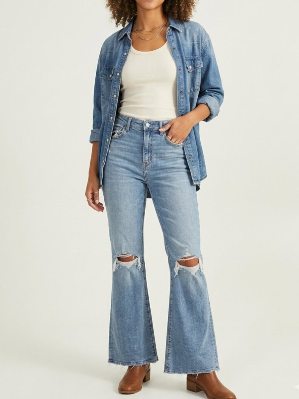 American Eagle Outfitters Super High Rise Flare Jeans